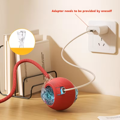 USB Rechargeable Self-Moving Interactive Cat Toy with Rope
