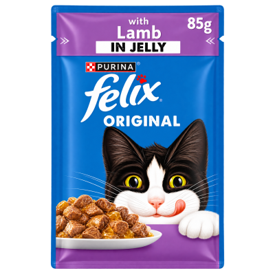 FELIX Original with Lamb in Jelly Adult Cat Food – 85g