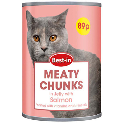 Bestin Cat Food with Salmon in Gravy 400g Tin