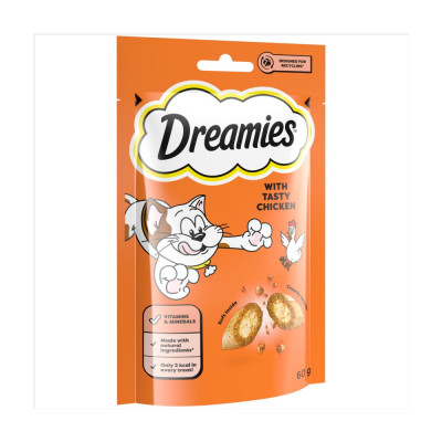 DREAMIES Tasty Chicken Cat Treats 60g