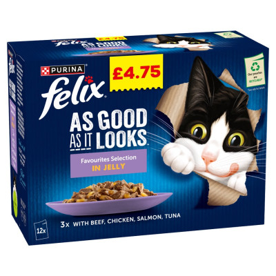 FELIX As Good As It Looks Favourites Selection Wet Cat Food 12 x 85g