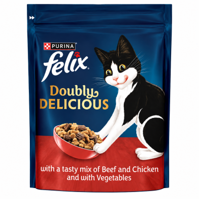 FELIX Doubly Delicious Chicken & Beef Dry Cat Food 600g