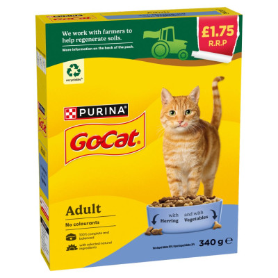 GO-CAT Herring with Vegetables Adult Dry Cat Food